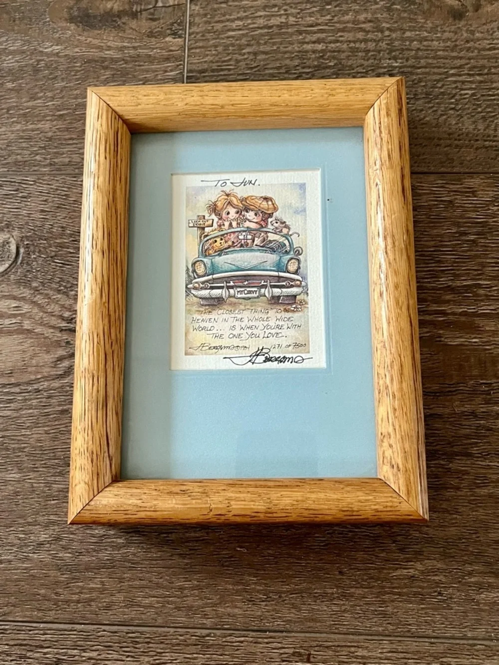 Limited Edition Framed Art Print “The Closes Thing To Heaven “ By Bergsma 6/8”